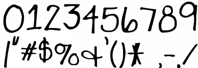 abby's hand Font OTHER CHARS