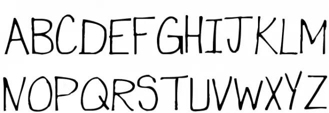 abby's hand Font UPPERCASE