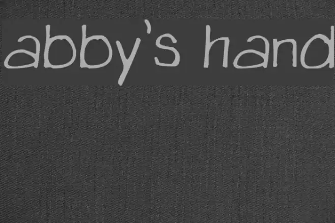abby's hand Font examples