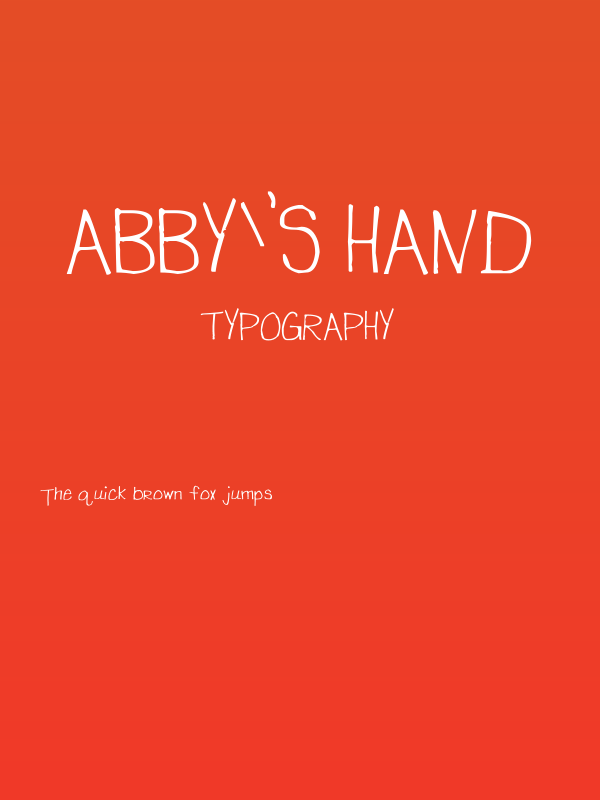 abby's hand Poster