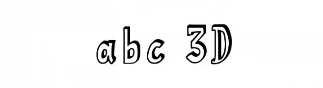 abc 3D  font caratteri gratis