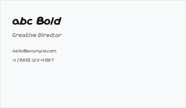 abc Bold Business Card