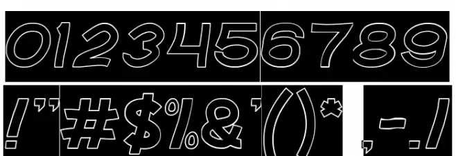 abc-Hollow-Inverse Font OTHER CHARS
