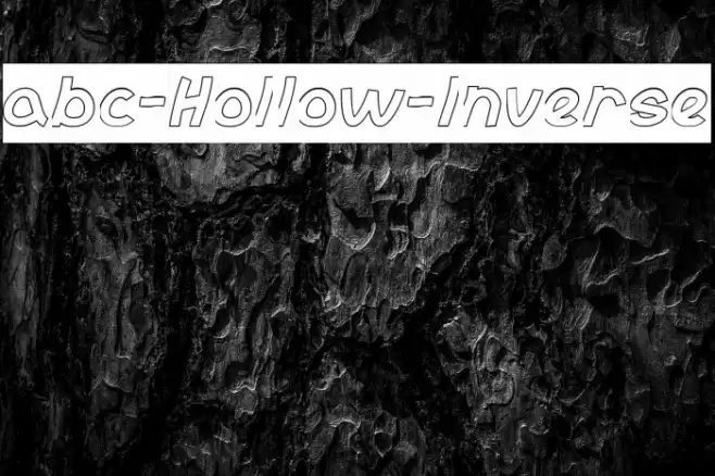 abc-Hollow-Inverse Font examples