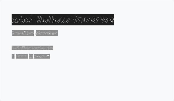 abc-Hollow-Inverse Business Card
