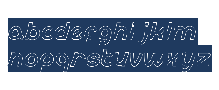 abc-Hollow-Inverse Lowercase