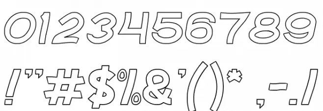 abc-Hollow Font OTHER CHARS