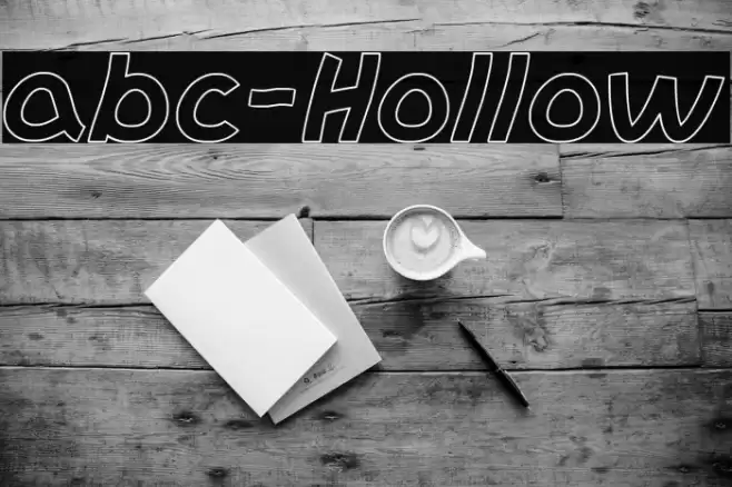 abc-Hollow Font examples