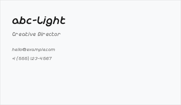 abc-Light Business Card
