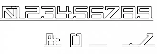 abc,pipe Font OTHER CHARS