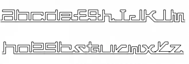 abc,pipe Font LOWERCASE