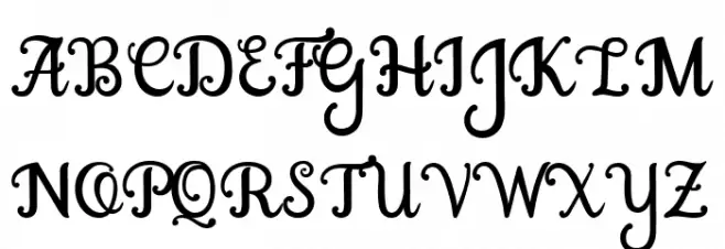 abiyells Schriftart Groß