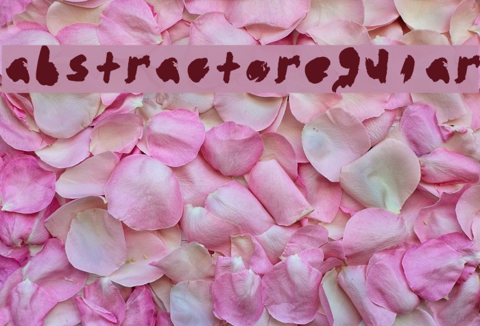 abstracto-Regular Font examples