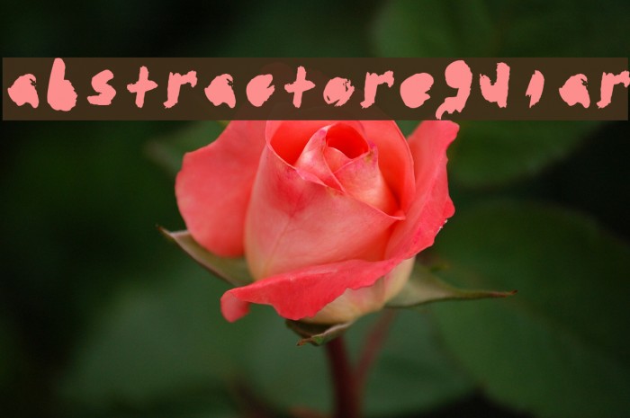 abstracto-Regular Font examples