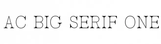 AC Big Serif One  font caratteri gratis