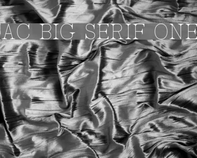 AC Big Serif One Font examples