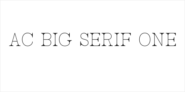 AC Big Serif One Logo