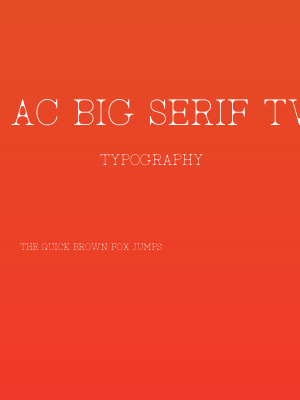 AC Big Serif Two Poster
