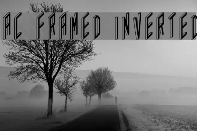 AC Framed Inverted Font examples