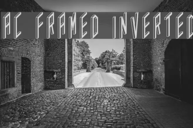 AC Framed Inverted Font examples
