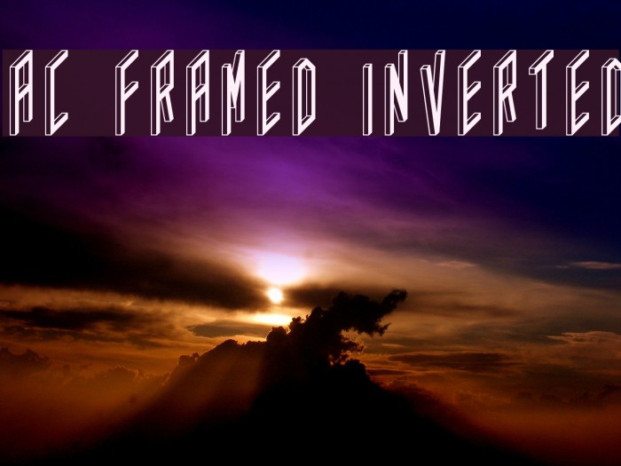 AC Framed Inverted Шрифта examples