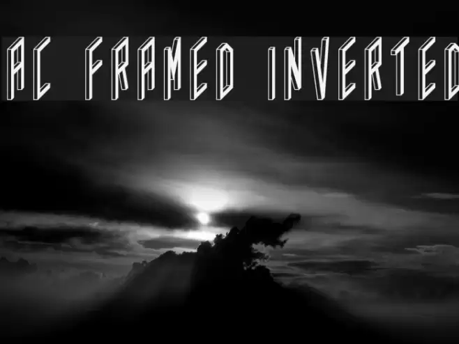 AC Framed Inverted Font examples