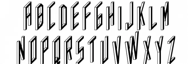 AC Framed Inverted Font LOWERCASE