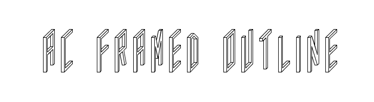 AC Framed Outline Шрифта