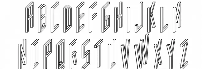 AC Framed Outline Schriftart Groß