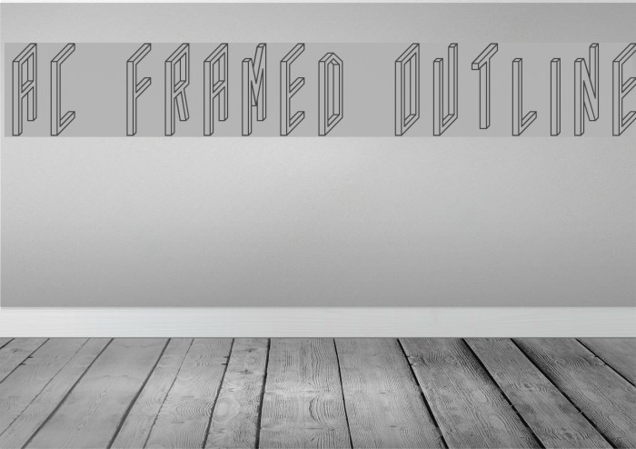 AC Framed Outline Font examples