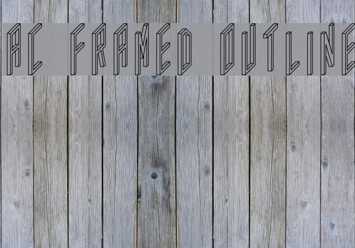 AC Framed Outline Font examples