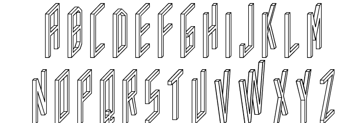 AC Framed Outline Font LOWERCASE