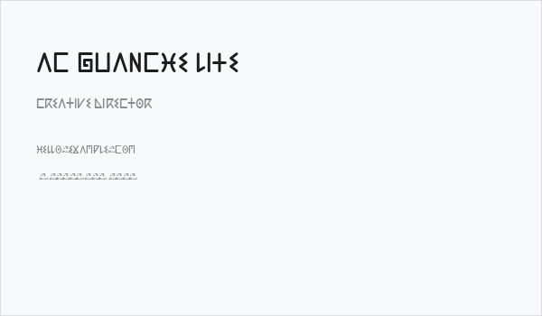 AC Guanche Lite Business Card