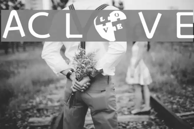 AC L O V E Font examples