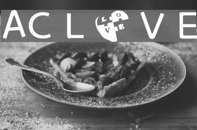 AC L O V E Font examples