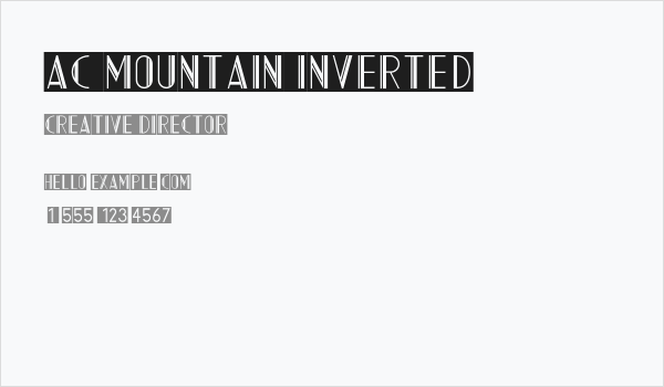 AC Mountain Inverted Business Card