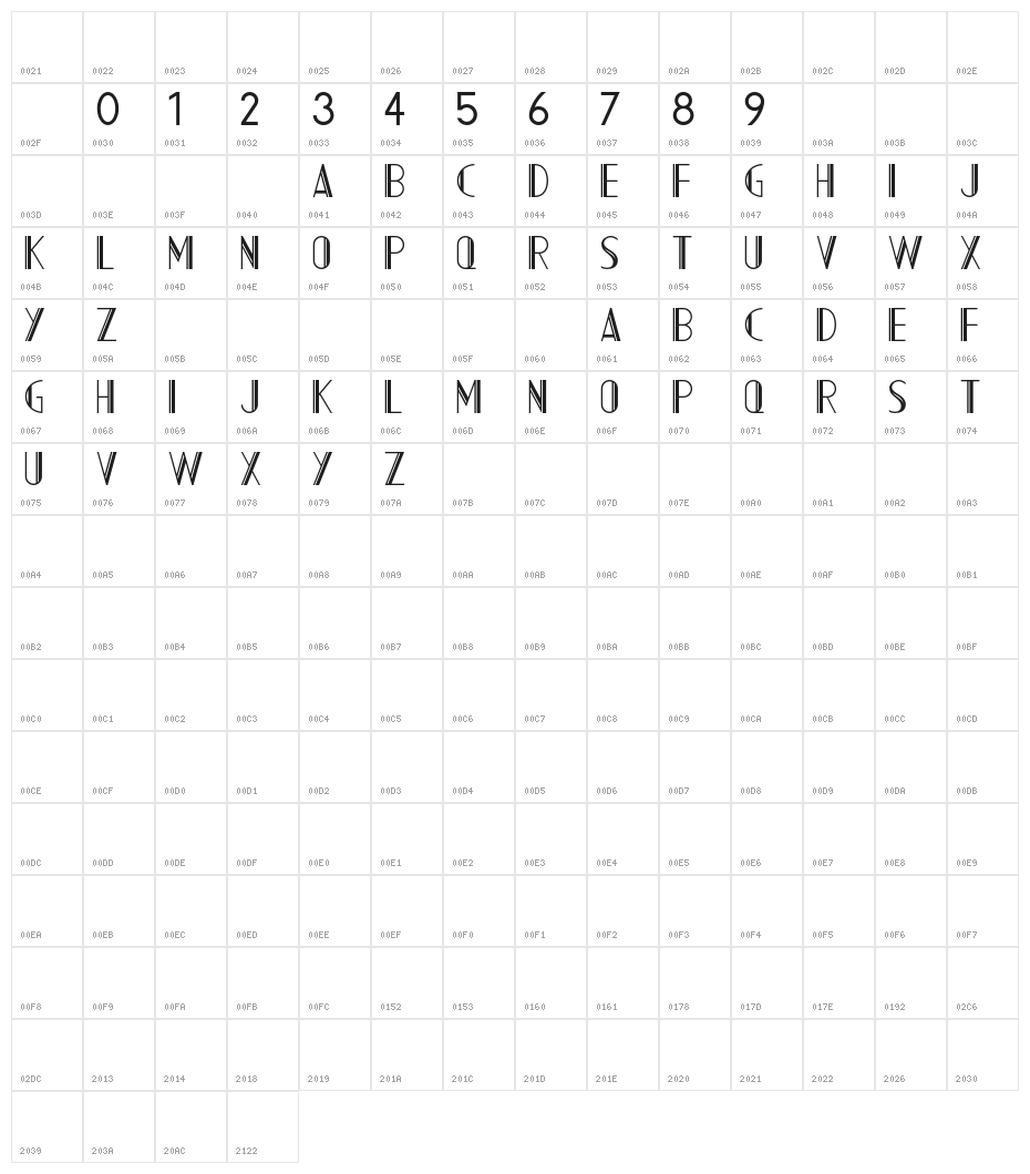 AC Mountain Character Map