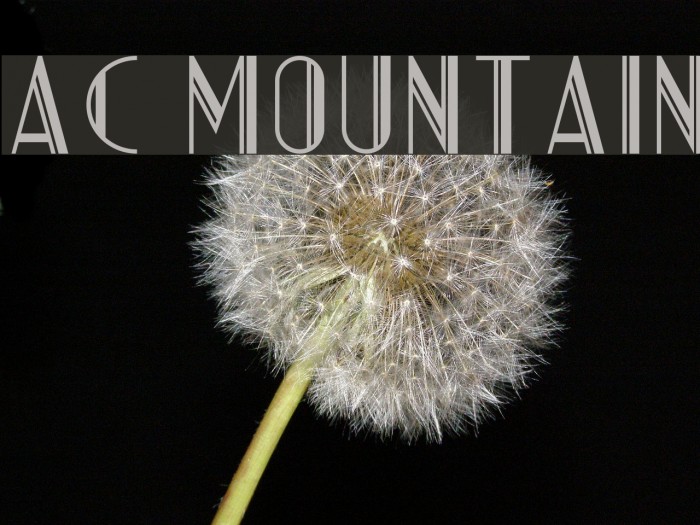 AC Mountain Font examples