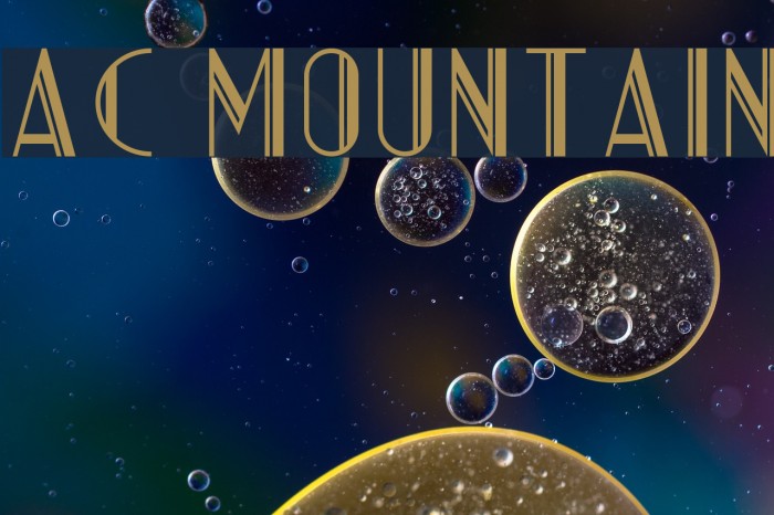 AC Mountain Font examples
