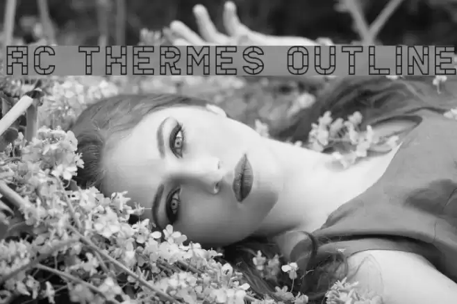 AC Thermes Outline Font examples