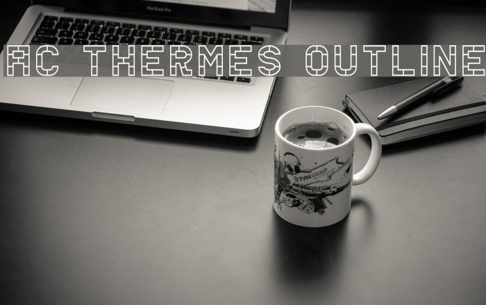 AC Thermes Outline Font examples