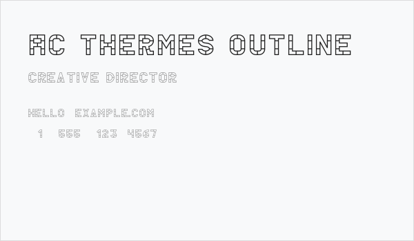 AC Thermes Outline Business Card