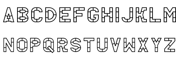 AC Thermes Outline Font LOWERCASE