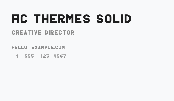 AC Thermes Solid Business Card