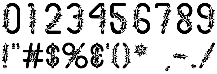 AC1 Holly Font Alte caractere