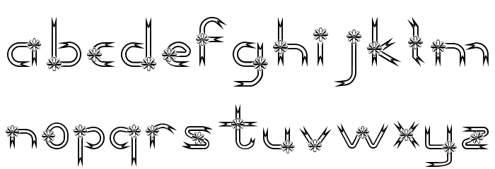 AC1 Ribbon Font LOWERCASE