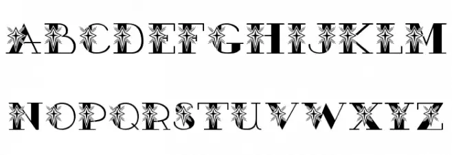 AC1 Star Schriftart Groß