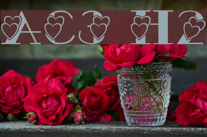 AC3 Hearts2 Font examples