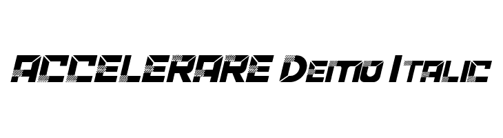 ACCELERARE Demo Italic  les polices de caractères gratuit tlcharger