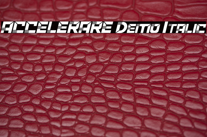 ACCELERARE Demo Italic Example 1